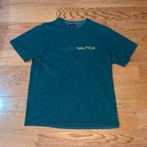 Nautica Green Logo T-Shirt - Size Medium